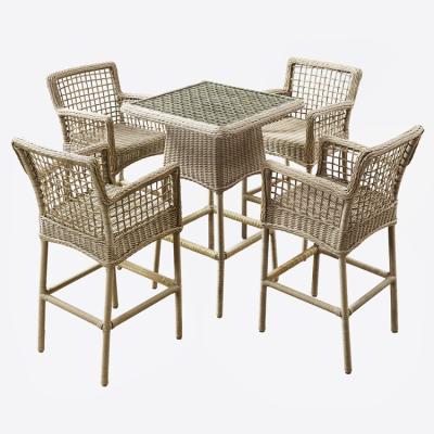 China Traditional High Quality Outdoor Furniture Kitchen Umpire Chairs Outdoor Rattan Bar Tables for sale