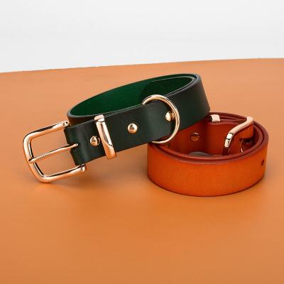 China Custom High Quality Small Dog Collar Dog Accessories Cat Collar Dog Pet Supplies Cow Leather Dog Training Collar at MOQ for sale