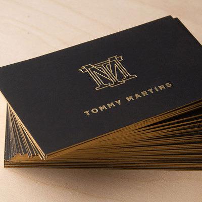 China Luxurious gold foiling business name card of Europe with gold edge for sale