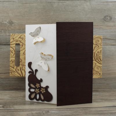 China Wholesale Unique Handmade Butterfly Wooden Wedding Invitations from Europe for sale