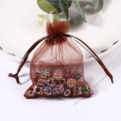 China Jewelry Pouch Organza Sheer Mesh Gift Bags with Drawstring for Jewelry Cosmetics Open Cards Eyes Stones Dried Flowers Presents Candles for sale