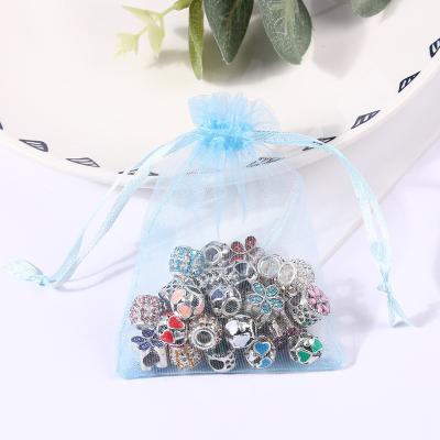 China High Quality Jewelry Pouch Drawstring Organza Bags For Weddings Baby Showers Birthday Parties Gift Wrapping For Christmas Valentine's Day for sale