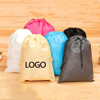 China Modern Wholesale Durable Unique Design Drawstring Nonwoven Bag For Gifts Packing Dust Bag For Clothes Custom Logo for sale