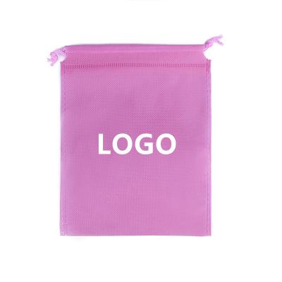 China Durable Reusable Dust Proof Drawstring Storage Bags Protective Nonwoven Breathable Household Bag With Custom Drawstring Logo Printed for sale