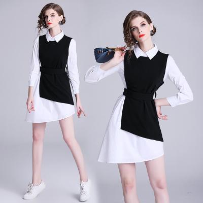 China Chunqiu European and American Women's Fashion Solid Color Long Sleeve Lapel Shirt Thin Shirt Breathable Shirt for sale