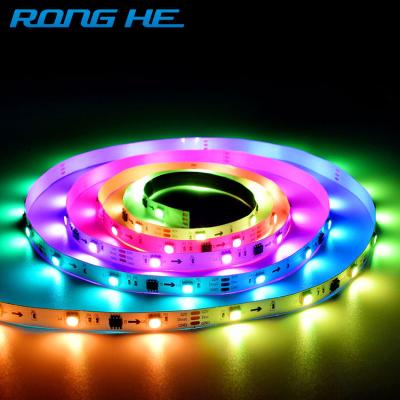 China High Quality Waterproof Color 60led SMD5050 2835 IR Remote Control Smart Led Strip Light 3000k Theme Park Light for sale