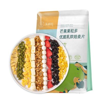 China Low-CARB Product Popular Breakfast Organic Bulk Muesli Instant Oatmeal Baked Cereal with Mango and Cheese for sale