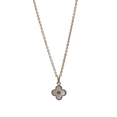 China High Quality Simple And Good Price Custom Four Leaf Clover Simple Chain Necklace for sale