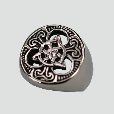 China Sunflower Punk Fashion Women's Jewelry Wholesale Men's Simple Stainless Steel Ring for sale