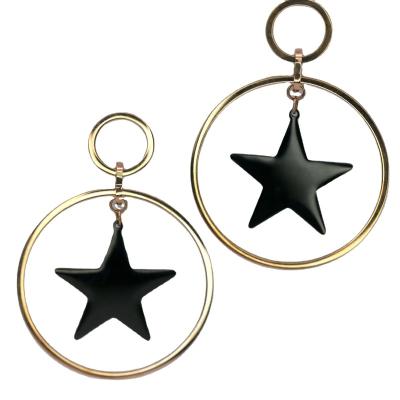 China Simple Manufacturers Direct Selling Good Quality Stainless Steel Stud Rose Gold Star Shape Earrings For Women for sale