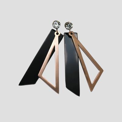 China Simple Manufacture Quality China Simple Triangle Alloy Earrings Stud For Women for sale