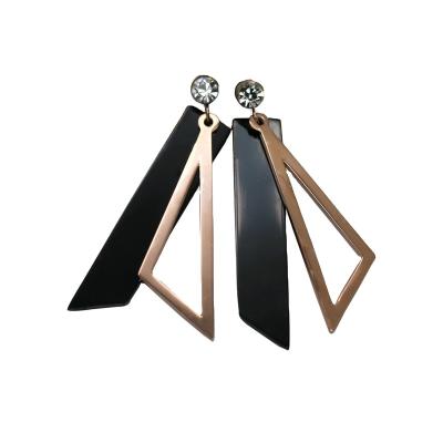 China Wholesale Price New Design Simple Girl Simple Triangle Alloy Stud Earrings For Women for sale