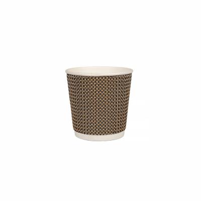 China Wholesale Disposable 4oz High Quality Paper Cup Disposable Corrugated Coffee Cup for sale