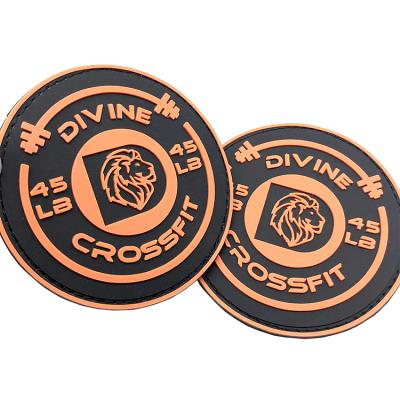 China 3D Embossed PVC Patch Custom Apparel Logo Patch With Hook Backing for sale