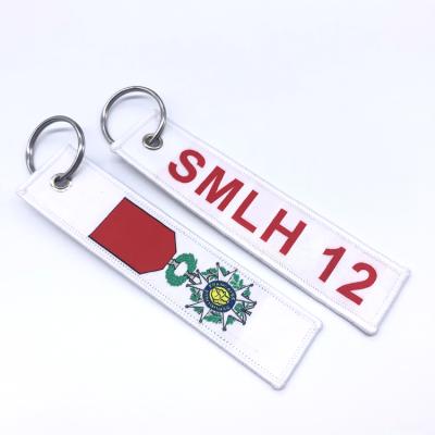 China Custom Fabric Keychains , Woven Promotion Gift Keychains For Gift Commemoration for sale