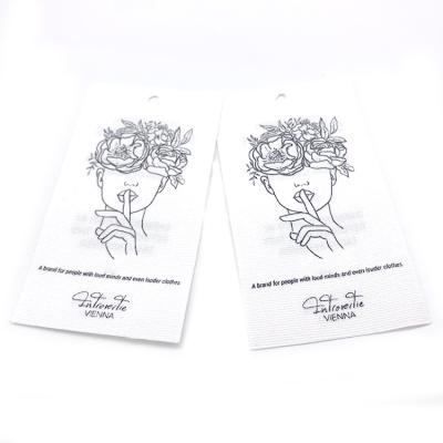 China Custom Garment Hang Tag Custom Garment Hang Tag Printing Cotton Clothing Hang Tag for sale