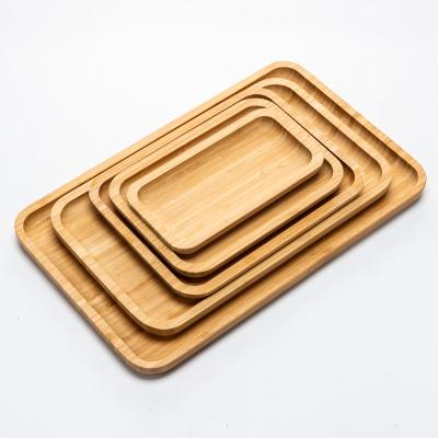 China High Quality Custom Mordern Large Rectangle Eco-Friendly Bamboo Serving Tray China for sale