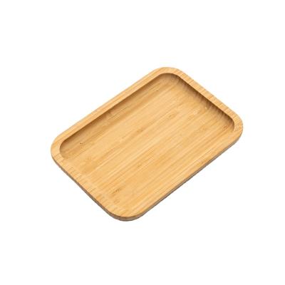 China Mordern Eco-Friendly Bamboo Wooden Tray Woven Bamboo Serving Trays Cheap Wholesale Natural Tray for sale