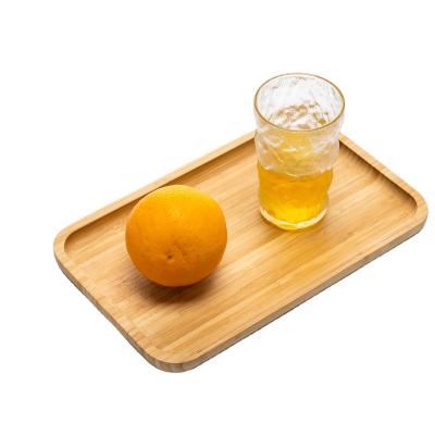 China Mordern Extra Large Rectangle Bamboo Wooden Cutlery Ottoman Serving Tray For Food Party Kitchen Dish for sale