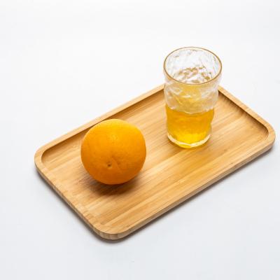 China Mordern Dish Japanese Bamboo Rectangular Wooden Round Snack Tray Bamboo Tray for sale