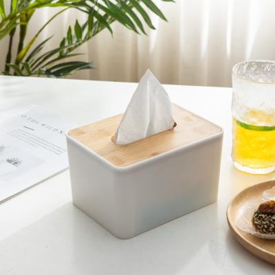 China Traditional Warm Bamboo Modern Tissue Box Look Vending Holder Paper Boxes For Bathroom Dining Table Bedroom for sale