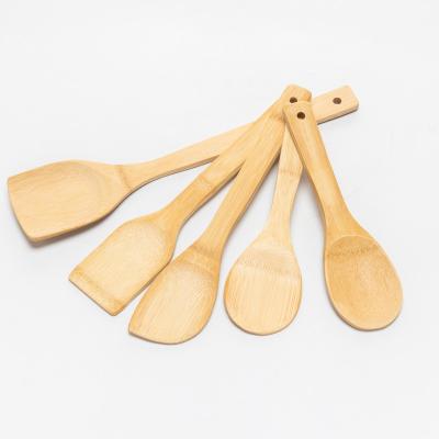 China Viable Wholesale Hot Sale Bamboo Cooking Shovel Seven-Piece Wooden Kitchenware Set Cooking Nonstick Shovel for sale