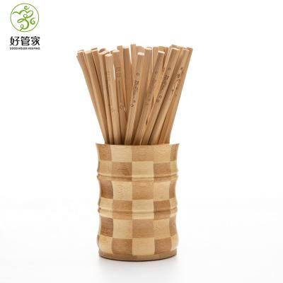 China Sustainable Wholesale Natural Japanese Hotel Household Reusable Bamboo Chopsticks With Custom Logo for sale