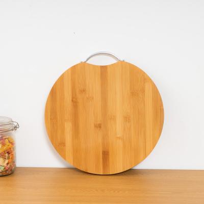 China Sustainable Round Solid Natural Kitchen Tableware 100% Bamboo Cutting Board With Scale for sale