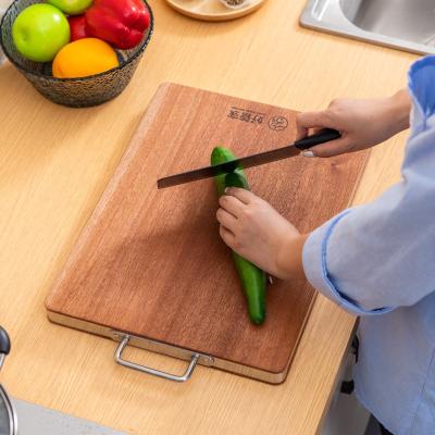 China Viable Whole Wooden Chopping Board Ebony Wood Chopping Board Case Board Kitchen Household Solid Wood Anti-mould for sale