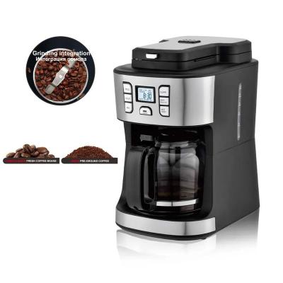 China Commercial Programmable Espresso Maker Hotel Bean To Cup Drip Coffee Smart Coffee Maker Machine with Built-in Bean Grinder for sale