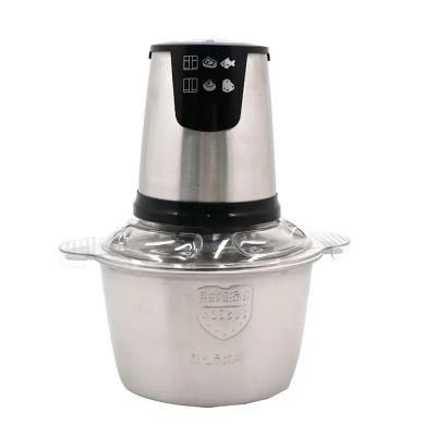 China New Household Stainless Steel Meat Grinder Electric Motor Chopper Vegetable Yam Pounder Food Processor Multifunction Frozen Food Cleaver for sale