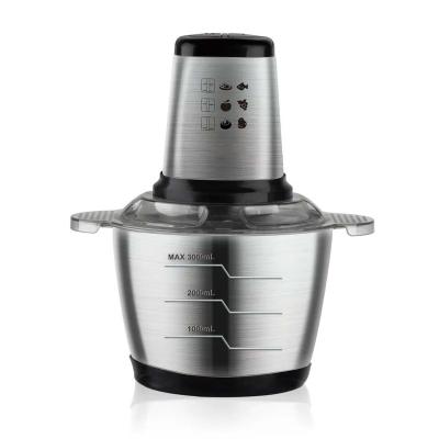 China Multifunctional Food Chopper Yam Pounder Food Processor Stainless Steel 3L Household Food Chopper for sale