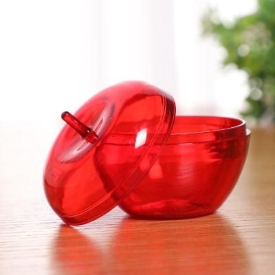 China Creativity Mini Apple Shape Plastic Dragee Container Candy Box Package Recyclable Christmas Wedding Baptism Baby Shower Party Decor for sale