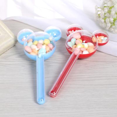 China Recyclable Cheap Plastic Head Plastic Mouse Head Lollipop Lollipop Container Lollipop 3D Pointed Mouse Container for sale