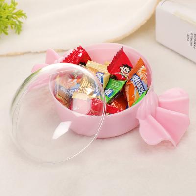 China Extra Large Recyclable Candy Favors Sharp Plastic Candy Container Package Box Wedding Baptism Baby Shower Party Decor for sale