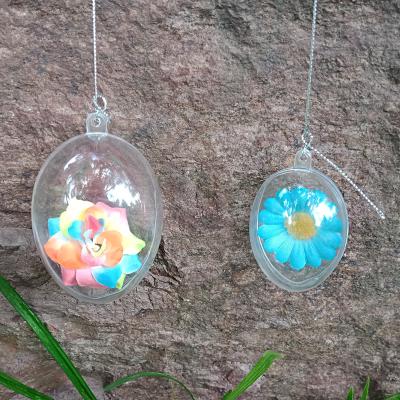 China Recyclable Clear Plastic 8cm Happy Easter Gifts Candy Box Favors Container Toys Package Box Hunter Egg Shape Ball Ornaments for sale