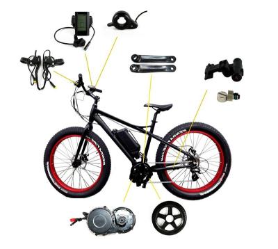 China BAFANG BBS01 36v 500w Mid CORE Motor Ebike Conversion Motor Kits With LCD Display Electric Bike Conversion Kit 24