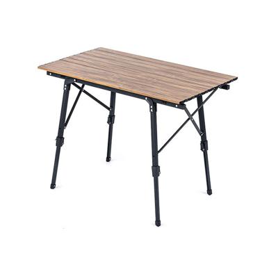 China Logo Modern Black Outdoor Portable Folding Camping Table Aluminum High Quality And Cheap Price Customized for sale