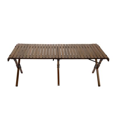 China LuYuan modern high quality portable wooden beech table outdoor folding table for camping for sale