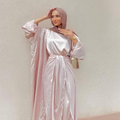 China Wholesale Casual Modern Manufacturers Solid Color Three Piece Suit Women Dubai Muslim Abaya for sale