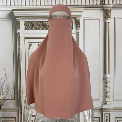 China Solid Muslim Jilbab/Veil Niqab Nida Face Coverings of Simple Islamic Women's Sweater Arab Abaya Ramadan Arab Prayer Khimar Muslim Prayer for sale