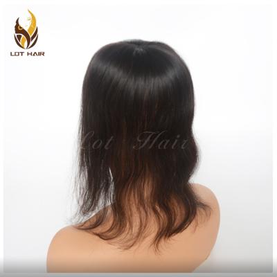 China Big Hair Stock 100% Natural Hair Toupee For Women for sale