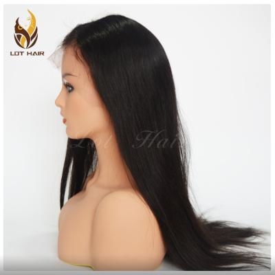 China Hair Grade 8A Color Wave Full Lace Wigs Natural Black Brazilian Virgin Hair Loose Wigs 100% For Women for sale