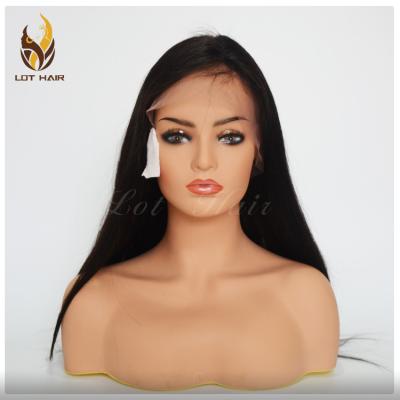 China Alipexress salon quality virgin color silky straight indian natural hair wig full wave monofilament wig for sale