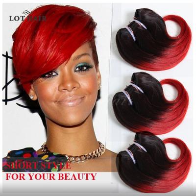 China Brazilian Short Human Hair Extensions 4pcs Ombre Bob Hair Weave Body Wave Body Wave Hair Extensions for sale