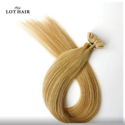 China Italian Keratin Flat Tip Silky Straight Wave Hair Extension Pre Bonded Type Russian Hair for sale