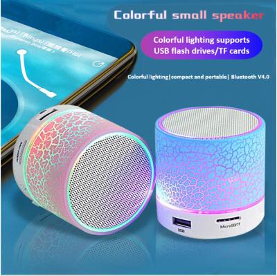 China LED Flashing light Portable Mini Wireless bluetooth Speaker  USB Stereo Sound Music Box Fashion Cheap Speaker for sale