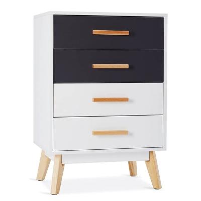 China Durable storage cabinet with 4 drawers free combination of new color style for bedroom living room bedroom furniture chest of drawer for sale