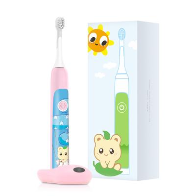 China CONTEC C2 IPX7 Battery Operated Waterproof Soft Kids Smart Toothbrush Sonic Children Electric Toothbrush for sale