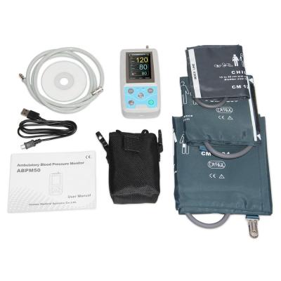 China Plastic CE ABPM50 Color LCD Ambulatory Blood Pressure Monitor USB Software, 24h NIBP Holter Monitor for sale